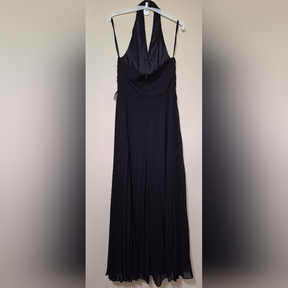 Vintage 90s Joseph Ribkoff Couture Halterneck black palazzo jumpsuit size 8 - Picture 10 of 11